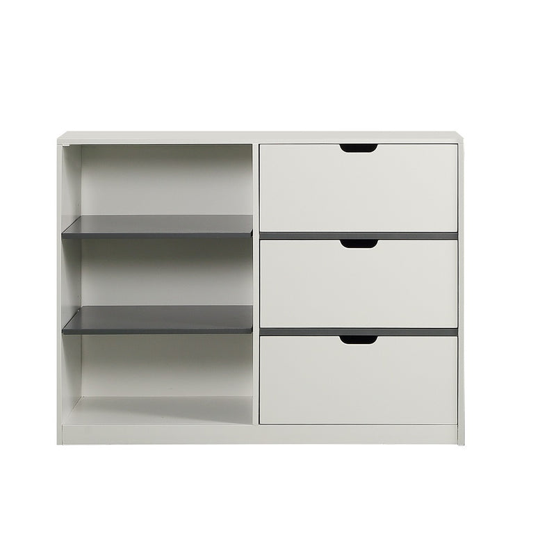 Acme Furniture Ratana White Gray Loft Bed with Cabinet