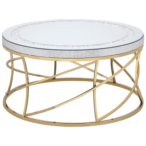 Coaster Furniture Elise Gold Round Coffee Table
