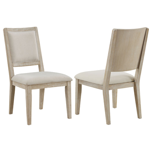 2 Coaster Furniture Trofello White Washed Brown Dining Side Chair