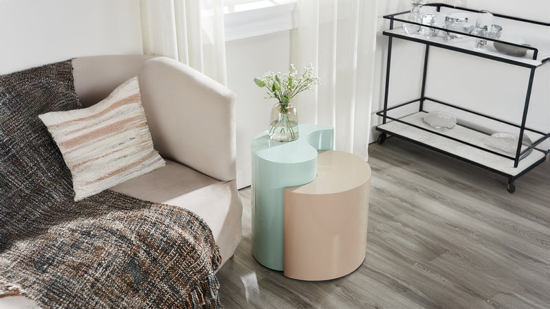 Galaxy Home Ying Yang Black Silver End Table