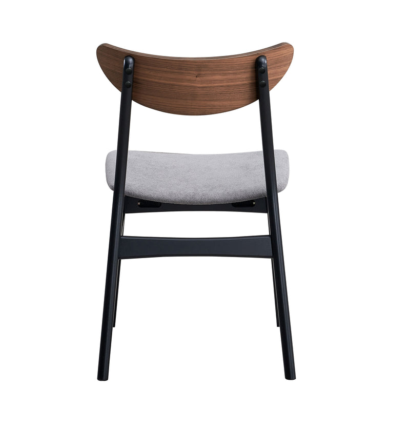 2 Acme Furniture Rebi Gray Walnut Black Side Chairs