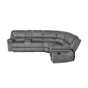 Home Elegance Muirfield Gray 3pc Reclining Sectional with Left Console
