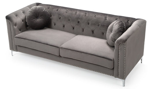 Glory Furniture Pompano Black Velvet Sofa