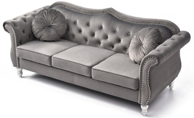 Glory Furniture Hollywood Black Velvet Fabric Sofa