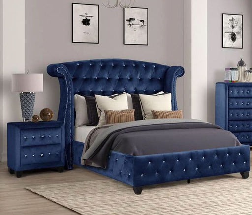 Galaxy Home Sophia Blue 2pc Bedroom Set with Queen Bed