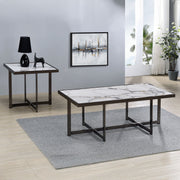 Steve Silver Kayley White Square End Table