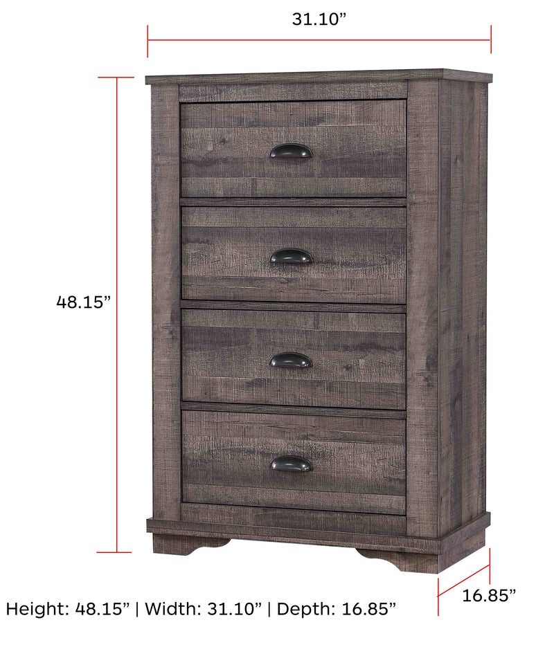 Crown Mark Coralee Chalk Grey Chest