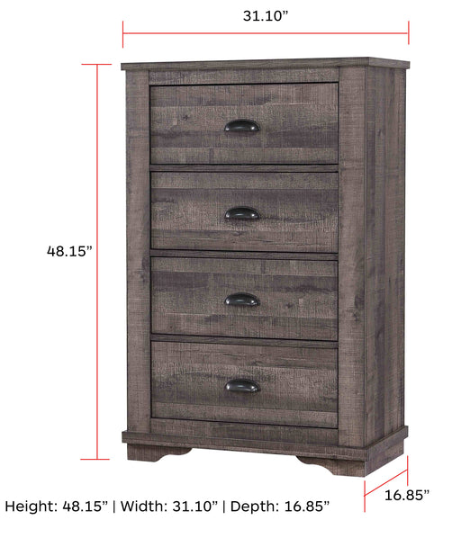 Crown Mark Coralee Chalk Grey Chest