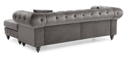 Glory Furniture Nola Pink Velvet Reversible Sectional