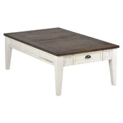 Steve Silver Cayla Dark Oak White Cocktail Table