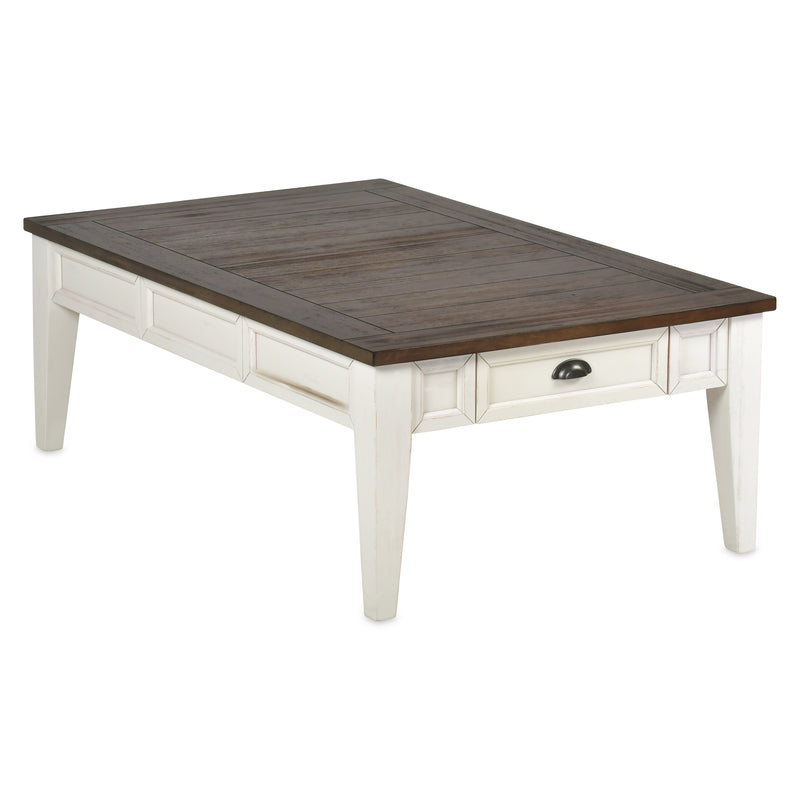 Steve Silver Cayla Dark Oak White Cocktail Table