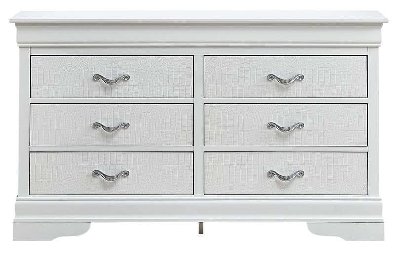 Glory Furniture Lorana Silver Champagne Dresser