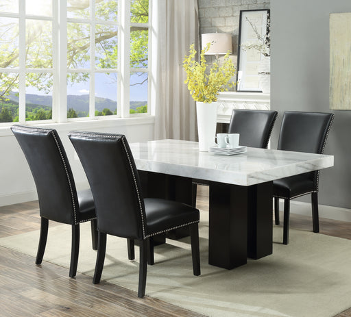 Steve Silver Camila White Black 5pc Dining Set
