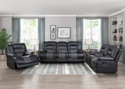 Home Elegance Fabian Gray 3pc Living Room Set