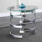 Steve Silver Tayside Chrome 3pc Coffee Table Set