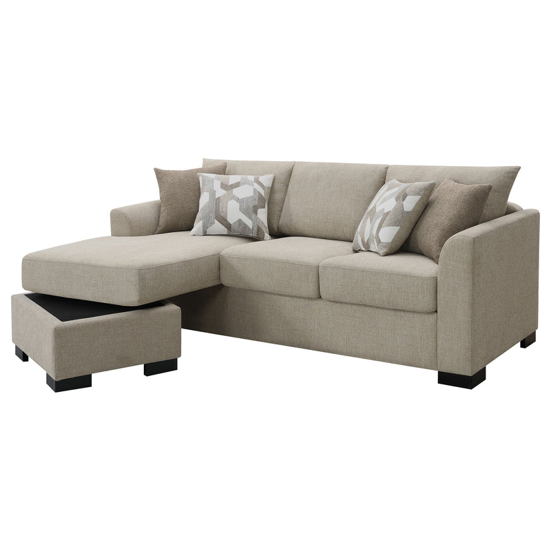 Coaster Furniture Storey Dark Grey Sleeper Sectional