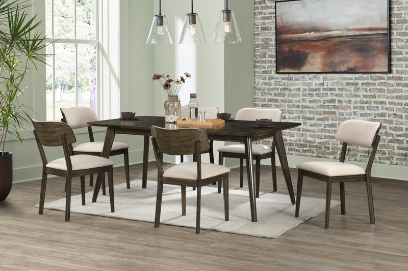 New Classic Furniture Rex Walnut 72 Inch Rectangle Dining Table