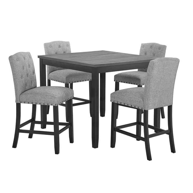 New Classic Furniture Daphne Gray 5pc 42 Inch Counter Set