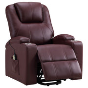 Coaster Furniture Armstrong Red Power Lift Massage Recliner