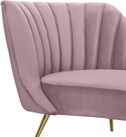 Meridian Furniture Margo Pink Velvet Chaise