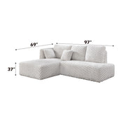 Acme Furniture Manya Cream Sectional Sofa
