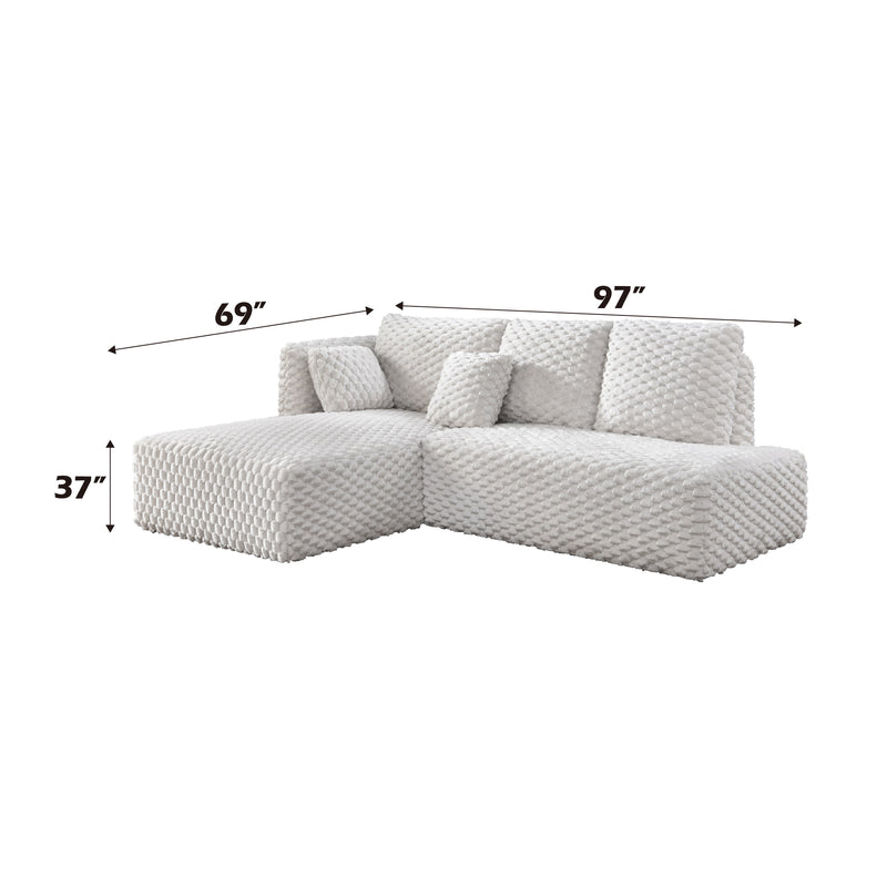Acme Furniture Manya Cream Sectional Sofa