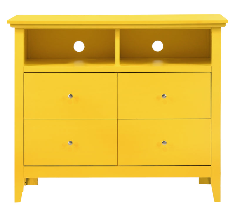 Glory Furniture Hammond Yellow Media Chest