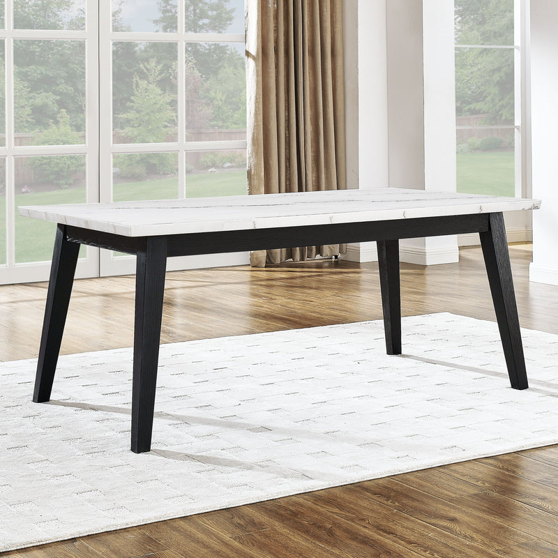 Steve Silver Vida Black White Marble Dining Table