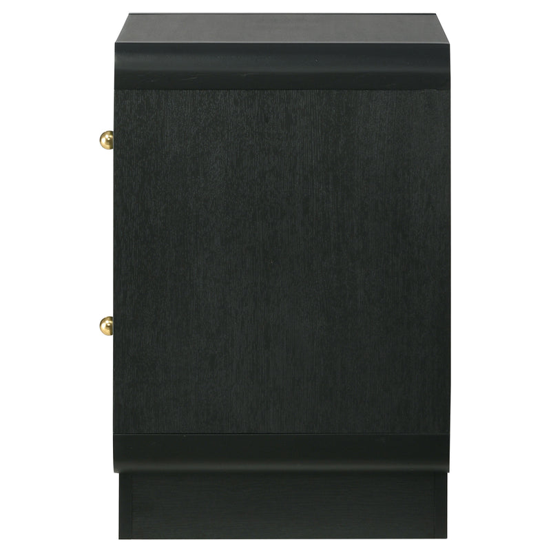 Coaster Furniture Cavelle Black 2 Drawer Nightstand