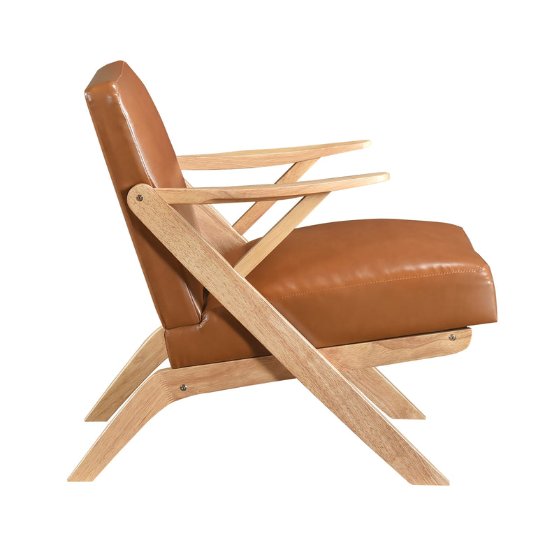 Home Elegance Gideon Natural Blue Accent Chair