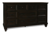 New Classic Furniture Sevilla Walnut Dresser and Mirror