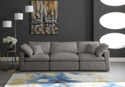 Meridian Furniture Plush Cream Velvet Modular Sofa