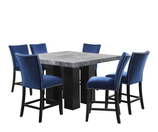 Steve Silver Camila Gray Blue 7pc Counter Height Set