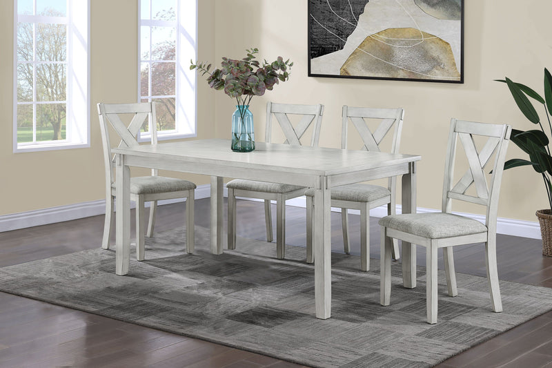 Crown Mark Clara Drift Wood 5pc Dinette Set