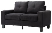 Glory Furniture Newbury Black Fabric Modular Loveseat