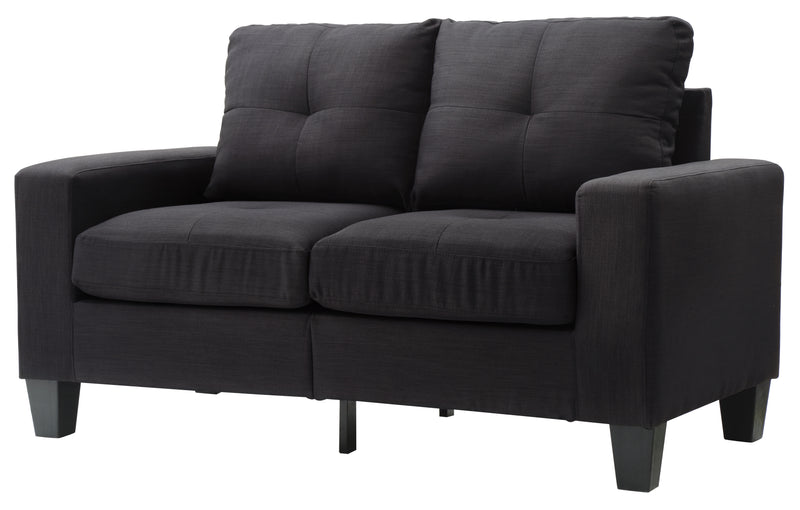 Glory Furniture Newbury Black Fabric Modular Loveseat