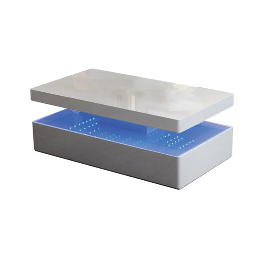 Galaxy Home Aurora White LED Coffee Table