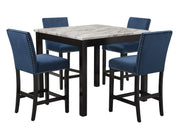 New Classic Furniture Celeste Blue 42 Inch 5pc Counter Height Set