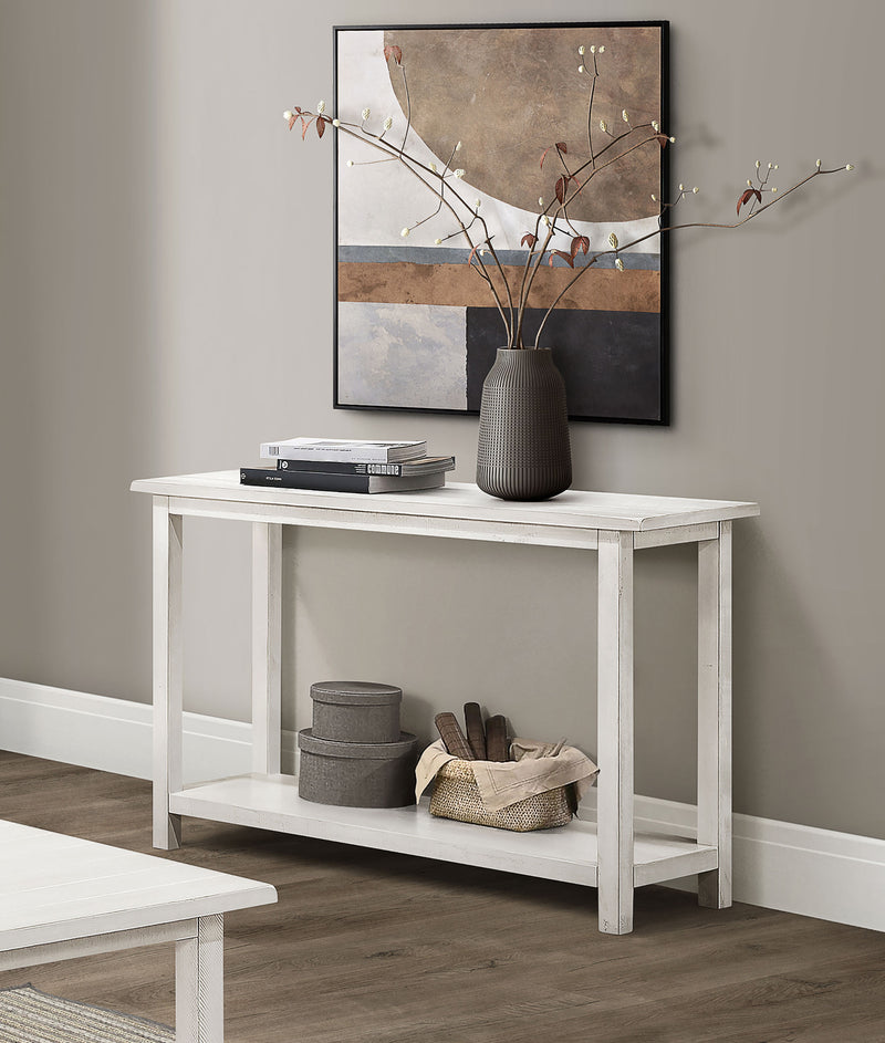Coaster Furniture Payne Distressed White Entryway Sofa Table