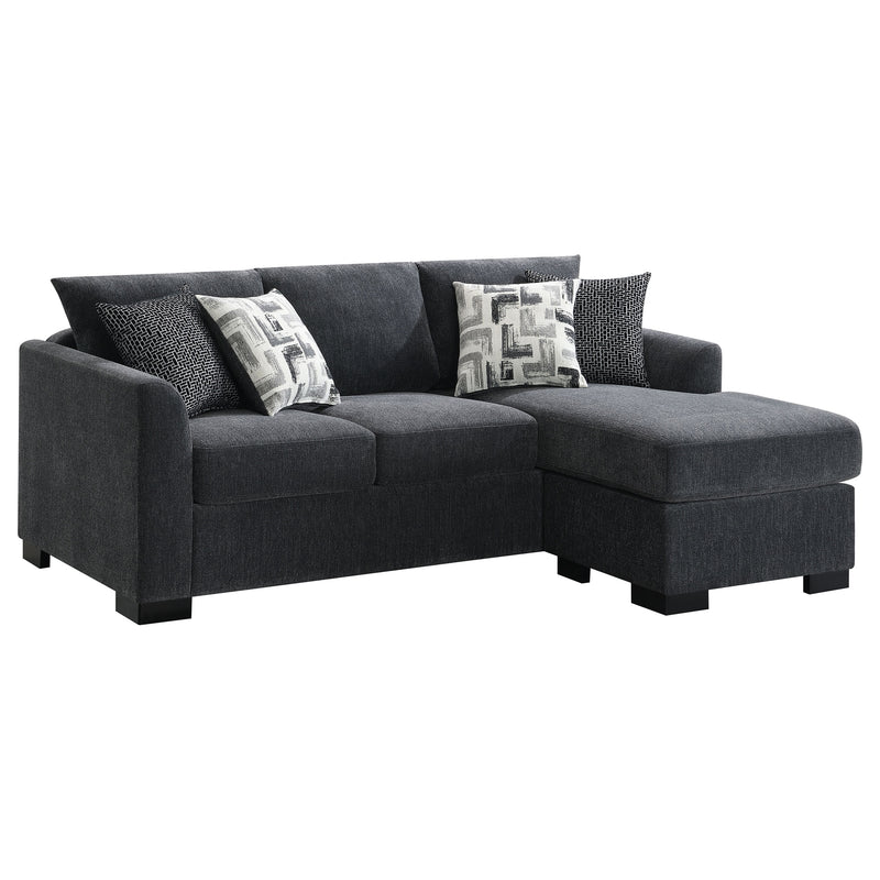Coaster Furniture Storey Dark Grey Sleeper Sectional