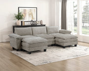 Home Elegance Dublin Pewter Ottoman