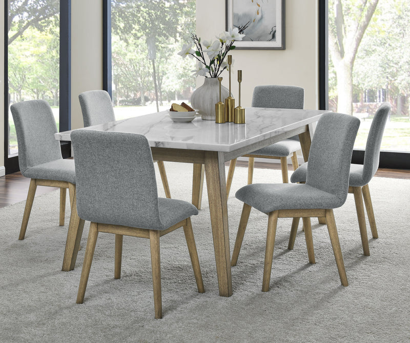 Steve Silver Vida Gray Burnished Blonde 7pc Dining Room Set