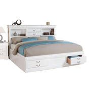 Acme Furniture Louis Philippe III White 2pc Bedroom Set With Queen Storage Bed