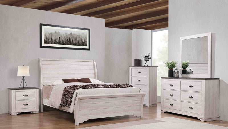 Crown Mark Coralee Chalk Grey Dresser