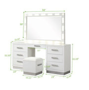 Galaxy Home Coco Milky White Wood Vanity Set