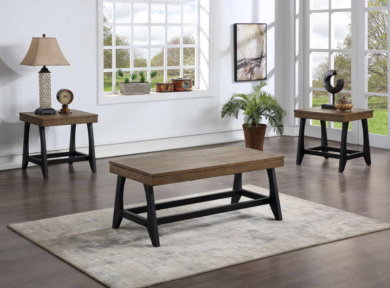 Steve Silver Ralston Caramel 3pc Coffee Table Set