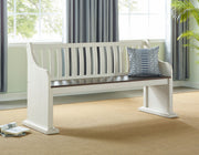 Steve Silver Joanna Ivory Mocha Bench with Back