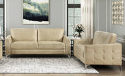Home Elegance Cazon Brown Tan 2pc Living Room Set