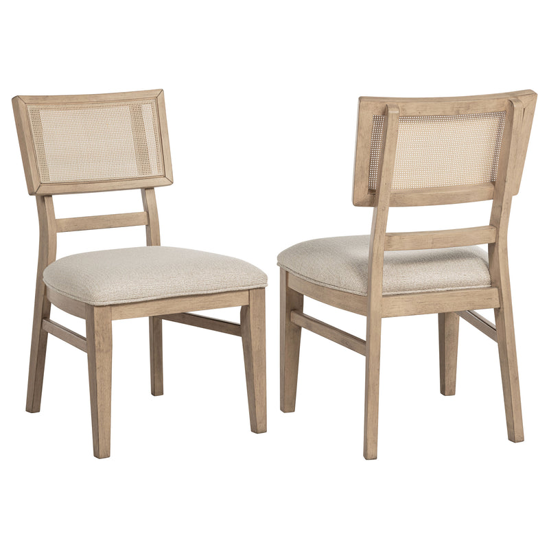 2 Coaster Furniture Kailani Beige Oak Dining Side Chairs
