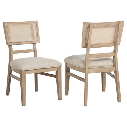 2 Coaster Furniture Kailani Beige Oak Dining Side Chairs